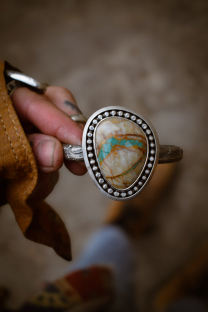 RIVER - Bracelet en Argent & Turquoise Ribbon Royston