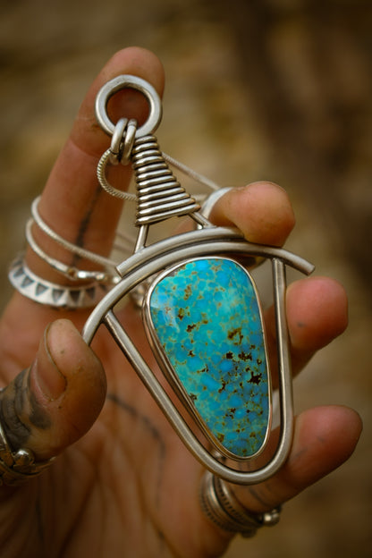 KINGMAN - Pendentif en Argent & Turquoise Kingman