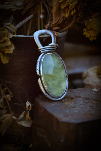 RIVIÈRE - Pendentif Prehnite