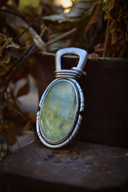 RIVIÈRE - Pendentif Prehnite