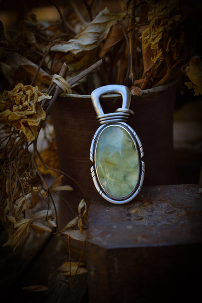 RIVIÈRE - Pendentif Prehnite