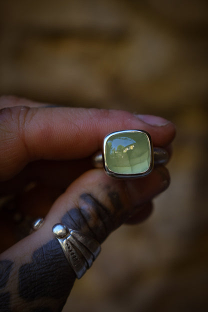 RIVIÈRE - Bague Prehnite Taille 56,5