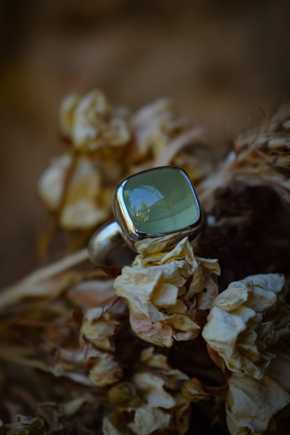 RIVIÈRE - Bague Prehnite Taille 56,5