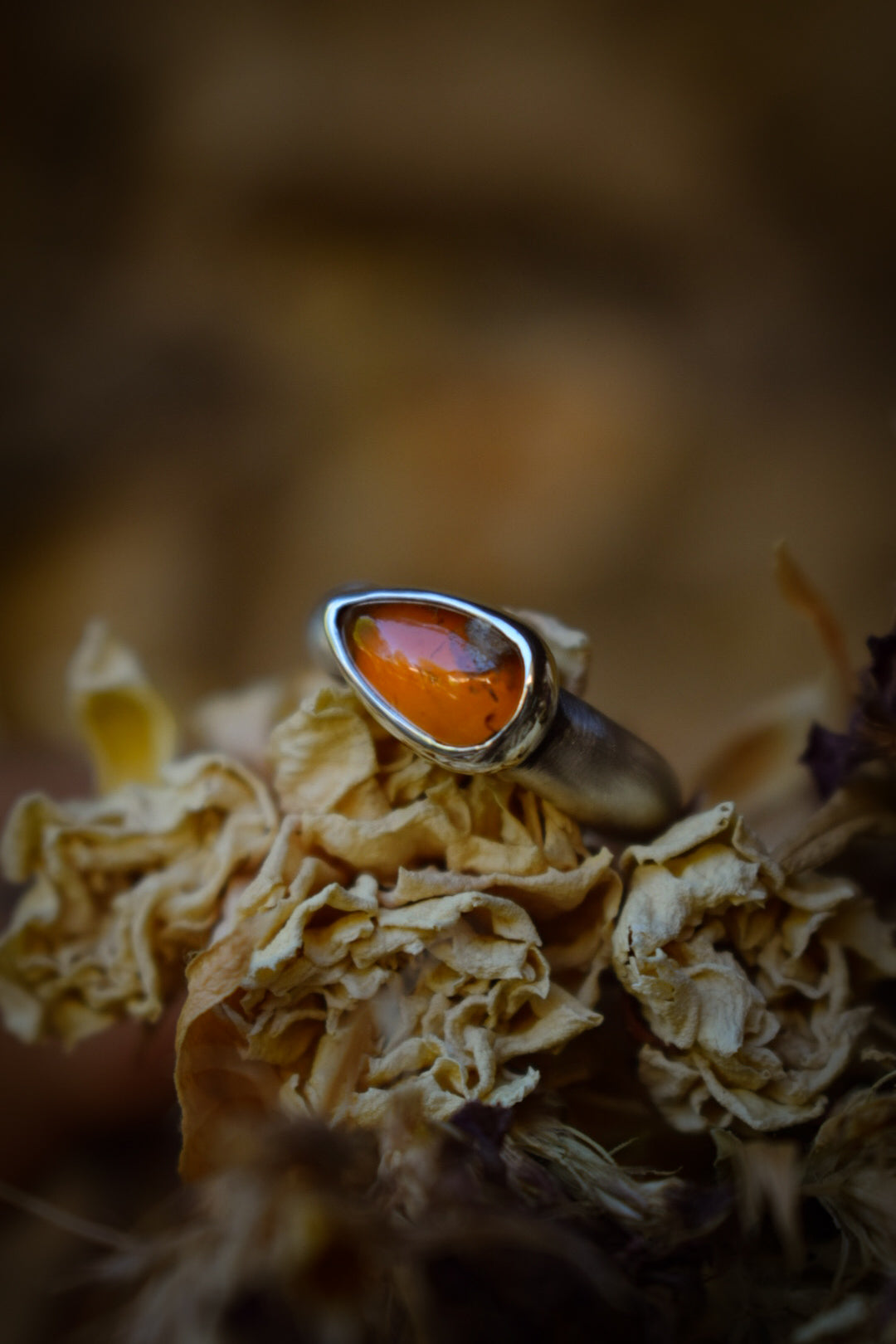 AUTOMNE - Bague Grenat Sperssatine Taille 52