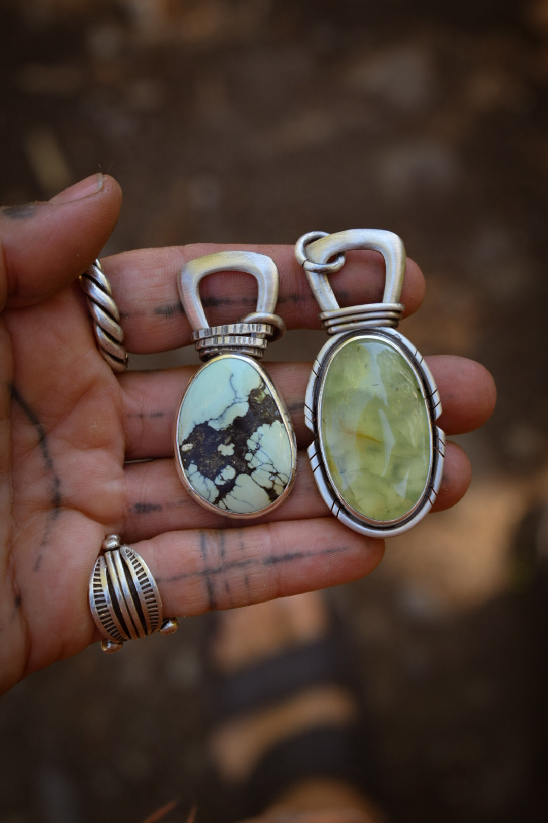RIVIÈRE - Pendentif Prehnite