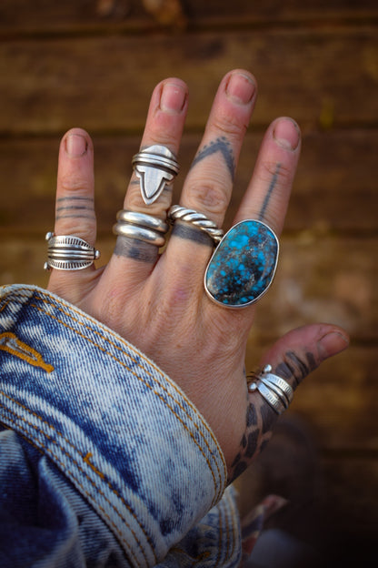 KINGMAN - Bague T56 en Argent & Turquoise Kingman