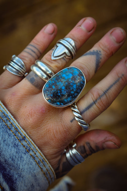 KINGMAN - Bague T56 en Argent & Turquoise Kingman