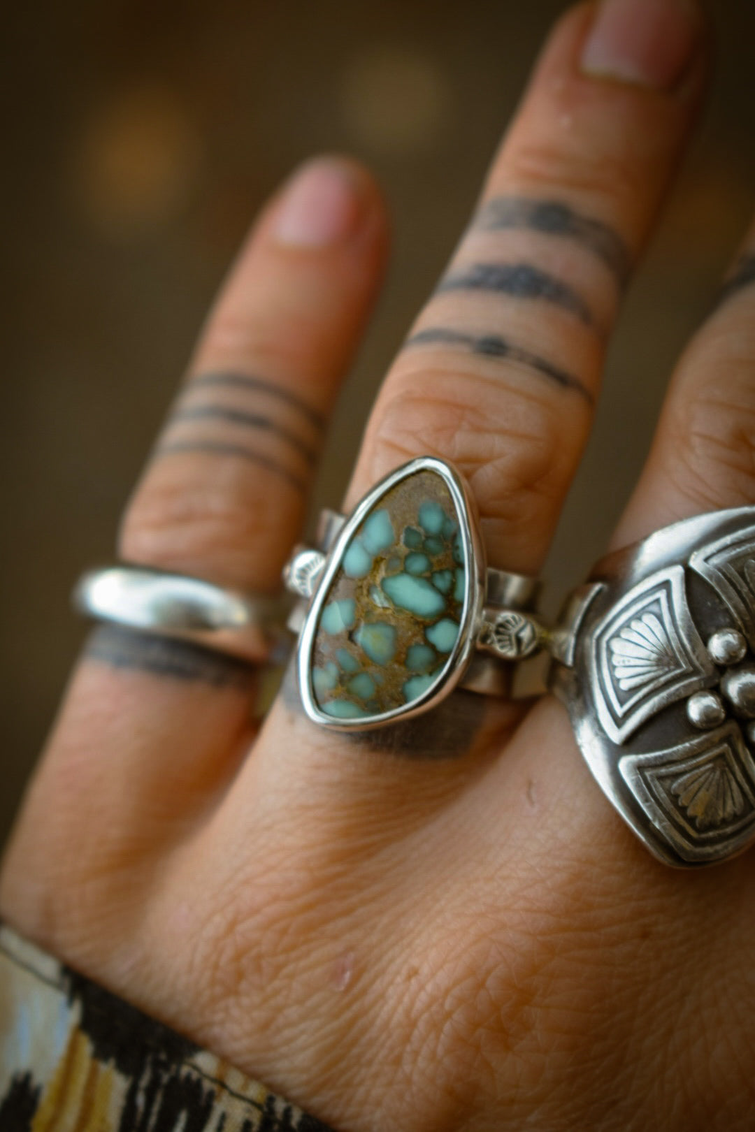 LAC - Bague T51 en Argent & Variscite Damale