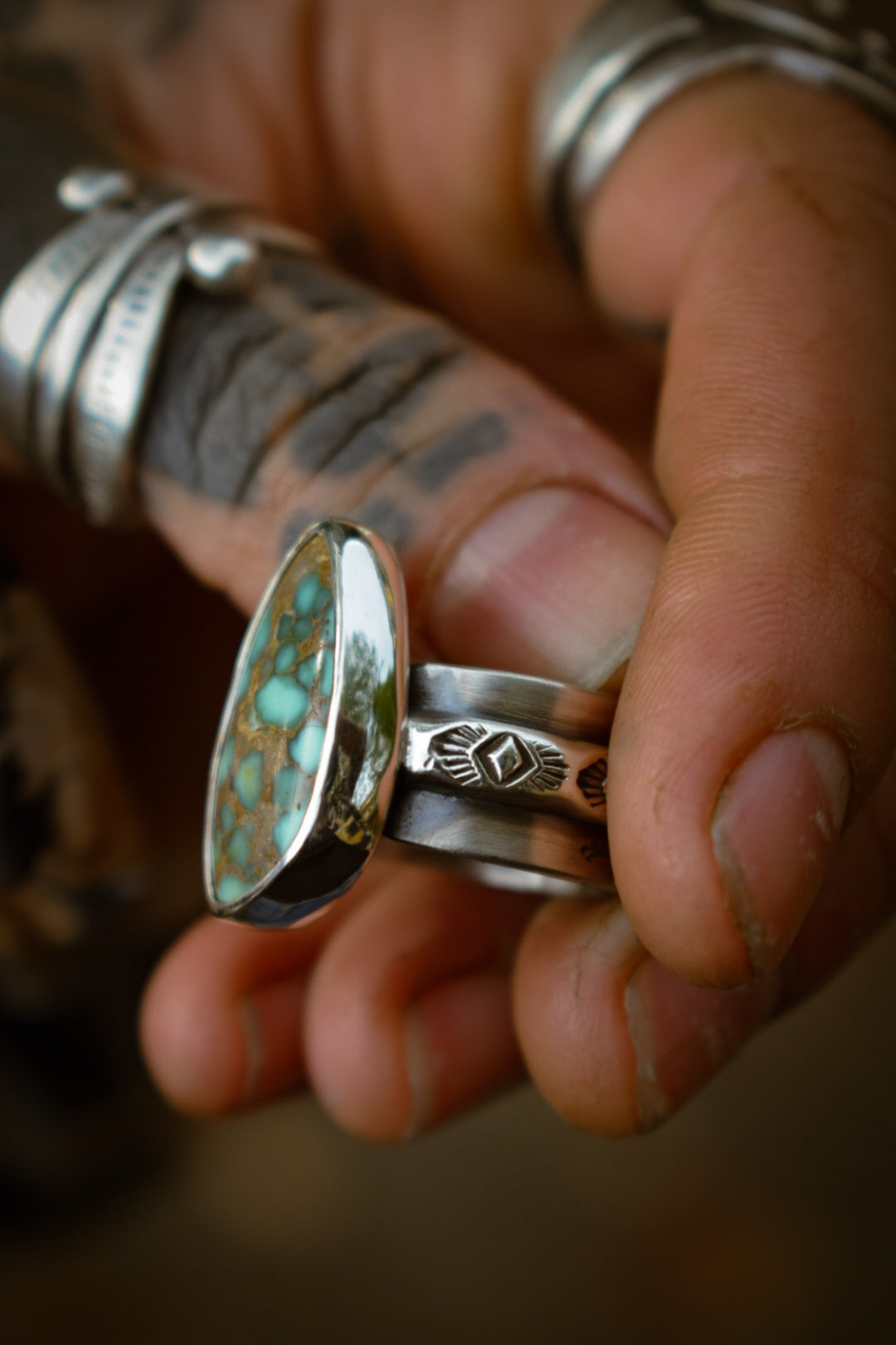 LAC - Bague T51 en Argent & Variscite Damale
