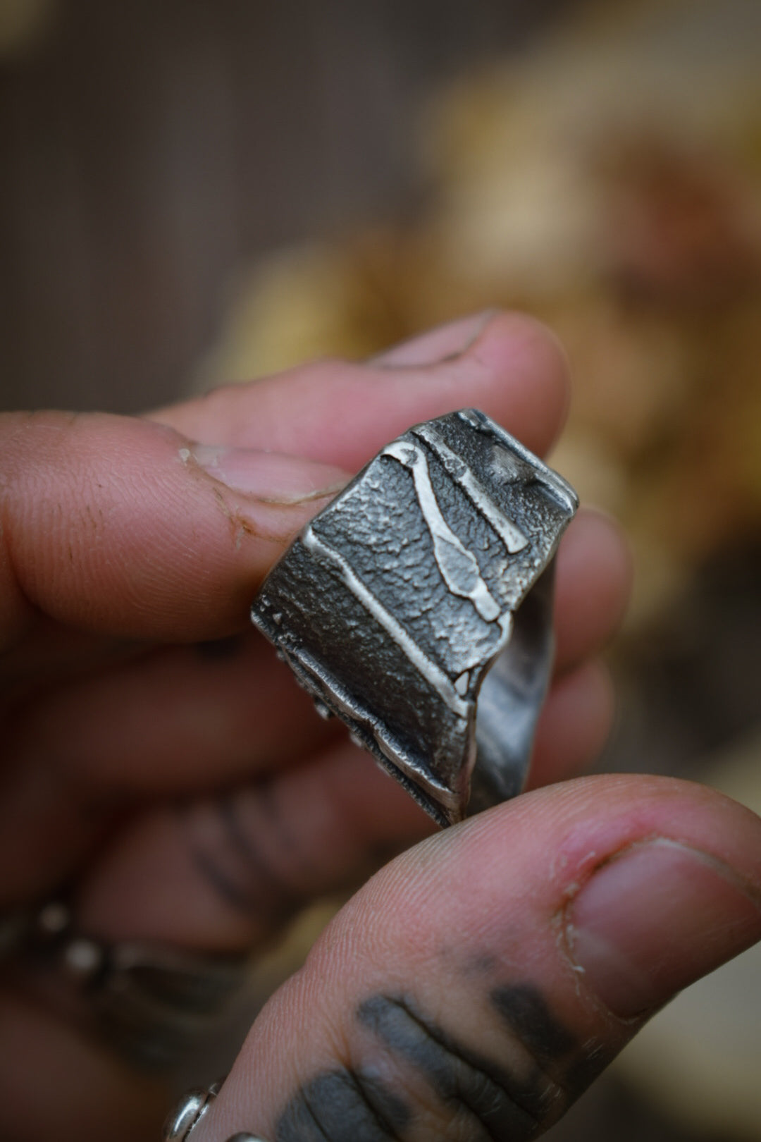 BRUT - Bague texturée T55