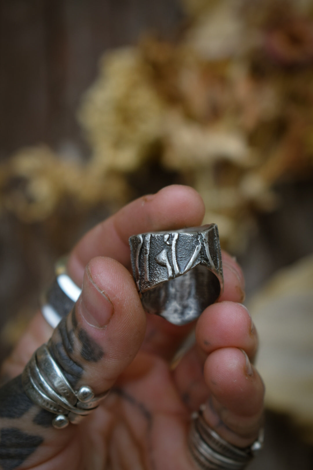 BRUT - Bague texturée T55