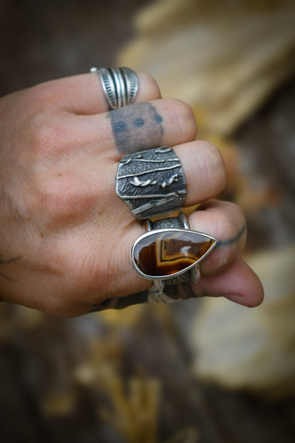 BRUT - Bague texturée T55