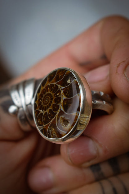 ORGANIQUE - Bague Ammonite T56