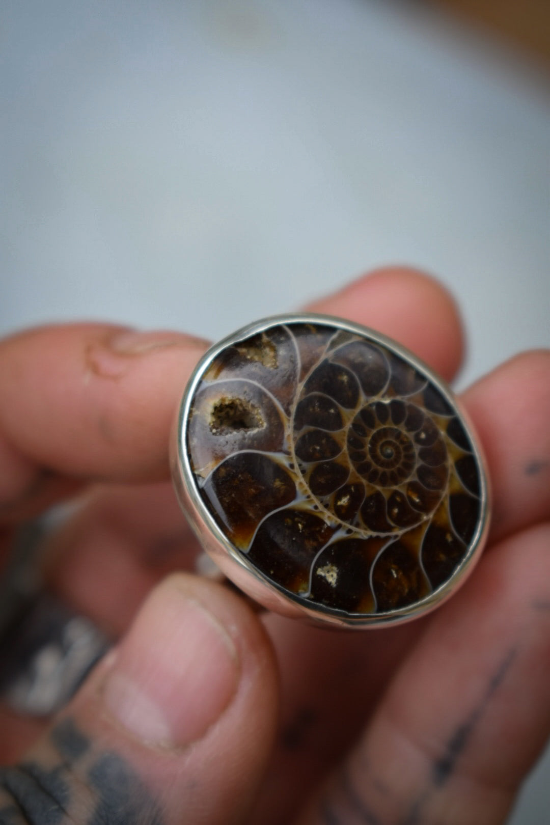 ORGANIQUE - Bague Ammonite T56