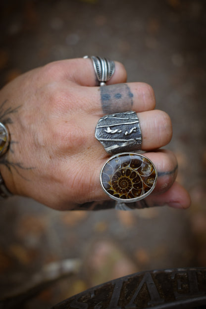 ORGANIQUE - Bague Ammonite T56