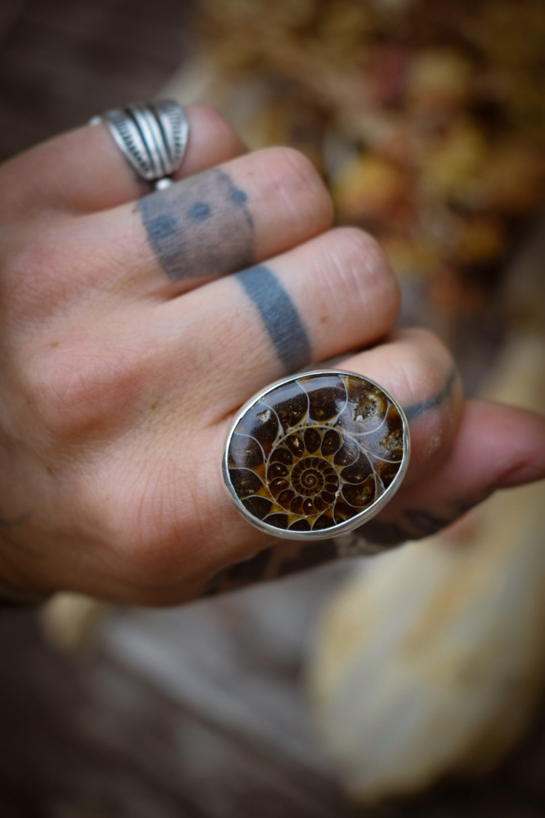 ORGANIQUE - Bague Ammonite T56