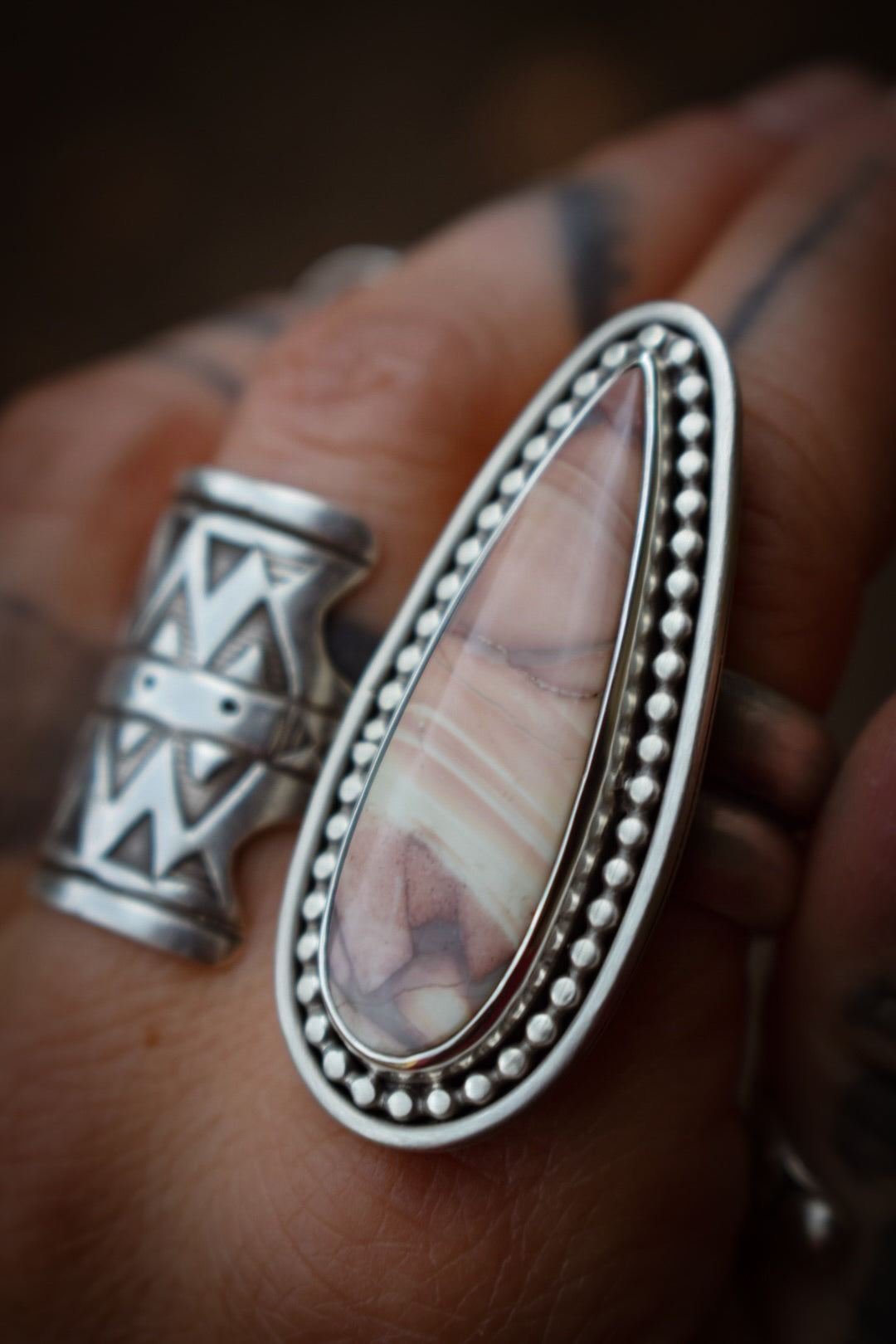 DOUCEUR - Bague T60 en Argent & Jaspe Sumatra Island