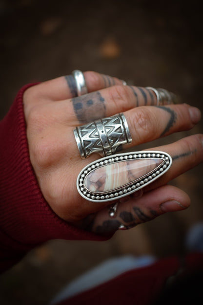 DOUCEUR - Bague T60 en Argent & Jaspe Sumatra Island
