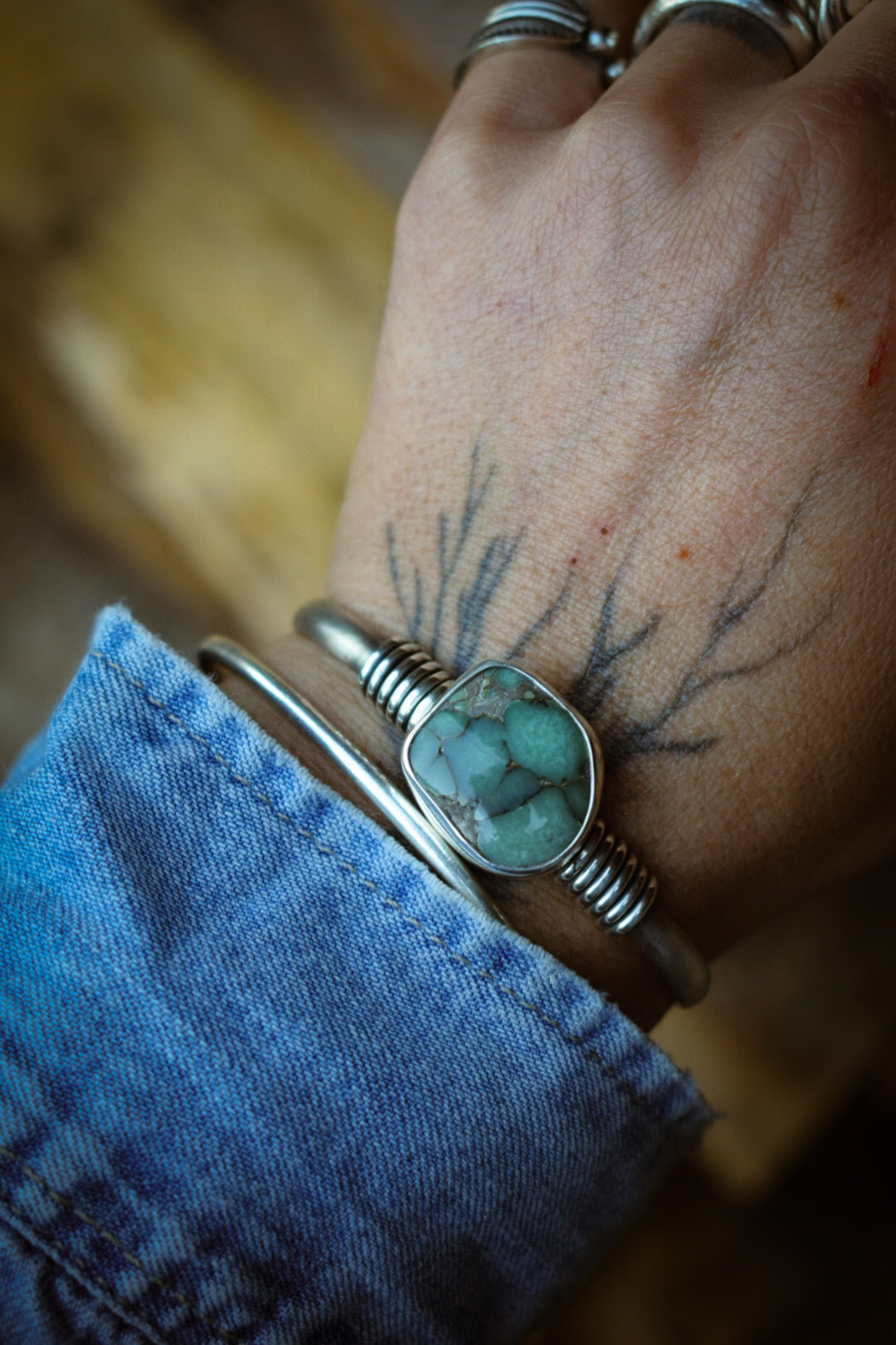 BLOOM - Bracelet en Argent & Variscite Desert Bloom