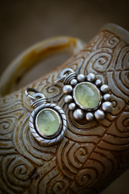 TROGNONNERIE - Pendentif en Argent & Prehnite
