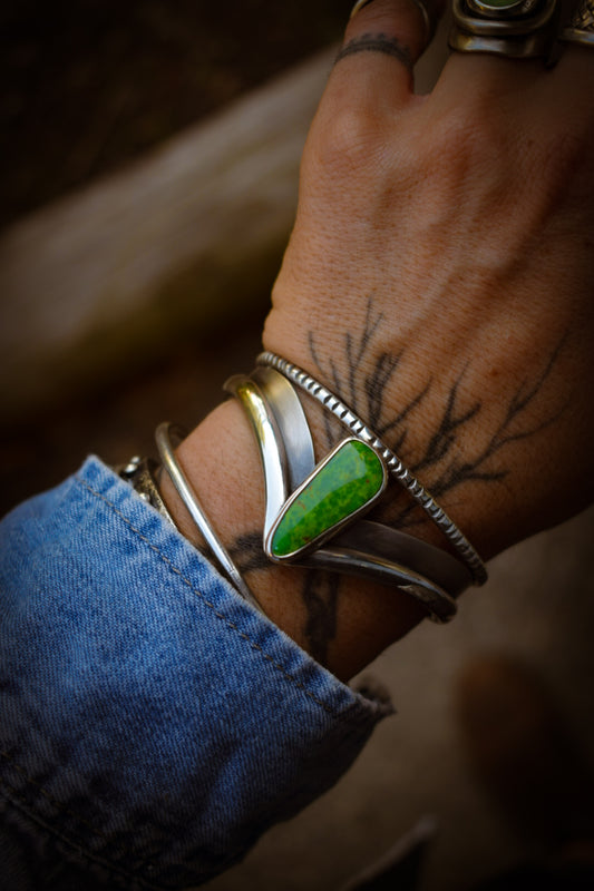 MANHATTAN - Bracelet en Argent & Turquoise Manhattan Green