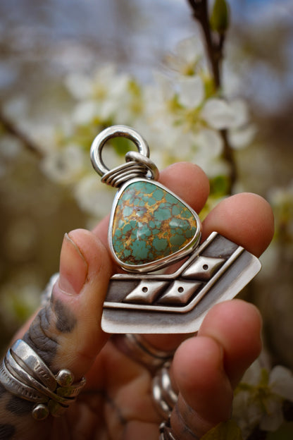 ROYSTON - Pendentif en Argent & Turquoise Royston