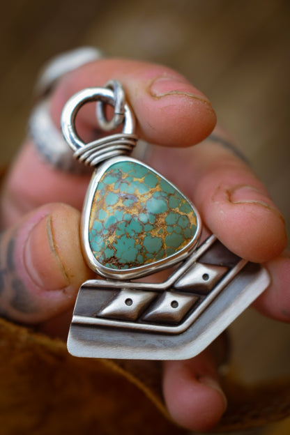ROYSTON - Pendentif en Argent & Turquoise Royston
