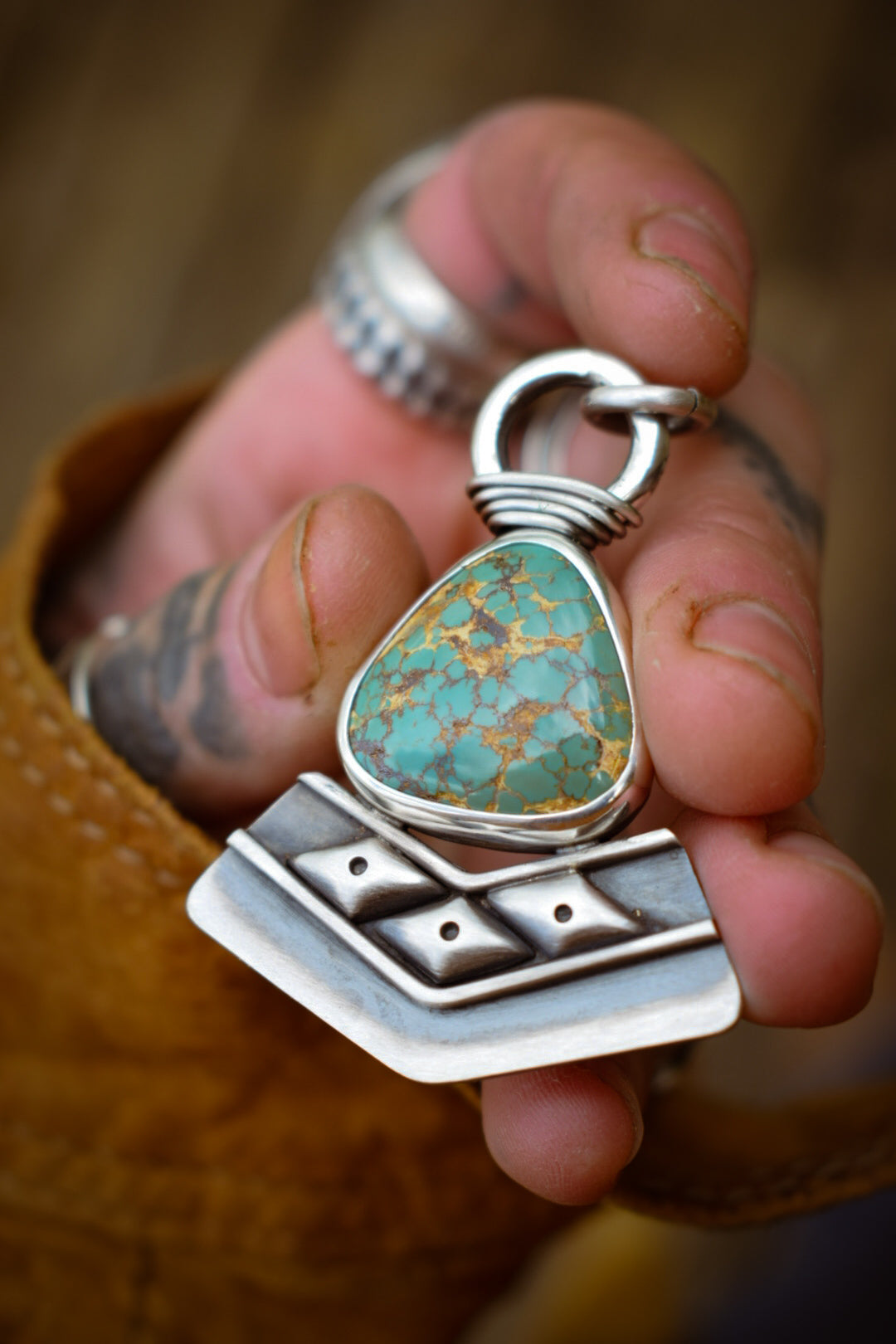 ROYSTON - Pendentif en Argent & Turquoise Royston