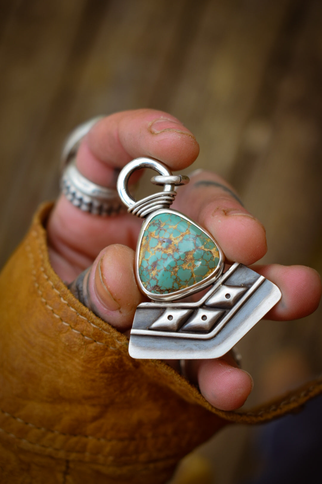 ROYSTON - Pendentif en Argent & Turquoise Royston