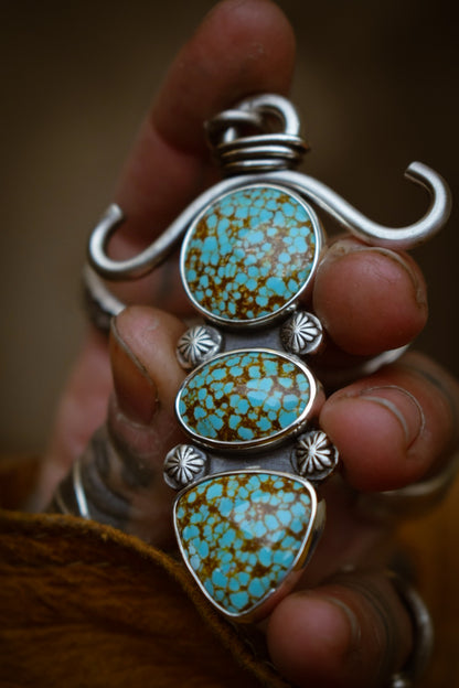 TRIO - Pendentif en Argent & Turquoises #8