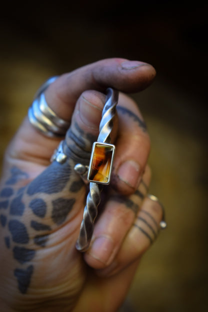 FEU - Bracelet torsadé Agate du Montana