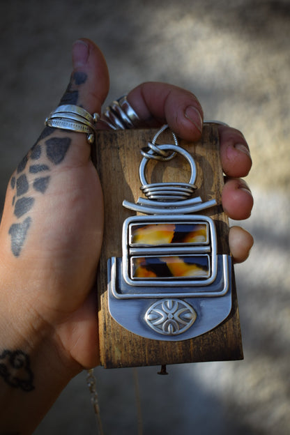 AUTOMNE - Pendentif Agates du Montana
