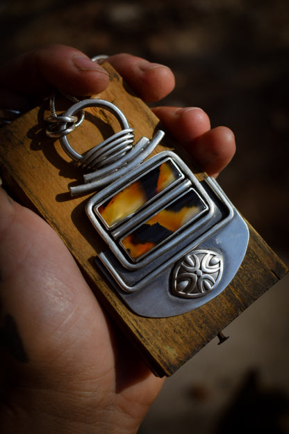 AUTOMNE - Pendentif Agates du Montana