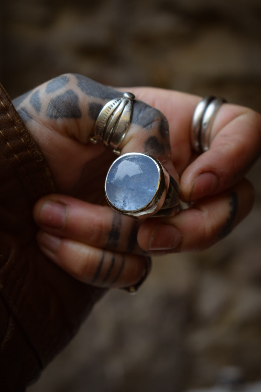 PRÉSENCE - Bague T57 Béryl bleu
