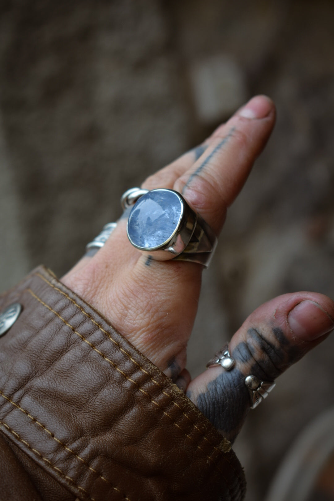 PRÉSENCE - Bague T57 Béryl bleu