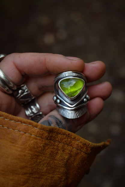 POMME - Bague réglable Péridot