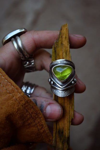 POMME - Bague réglable Péridot