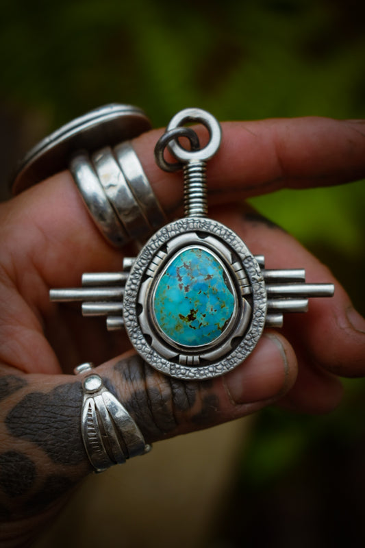 STARGATE - Pendentif Turquoise Kingman