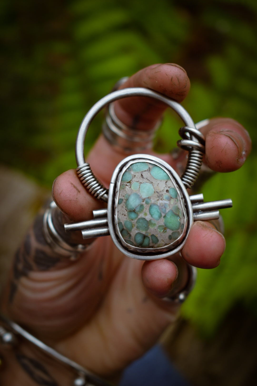 TRIBAL - Pendentif Variscite Desert Bloom