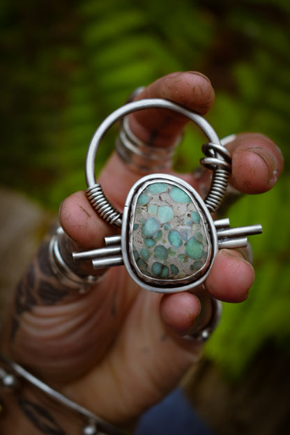TRIBAL - Pendentif Variscite Desert Bloom