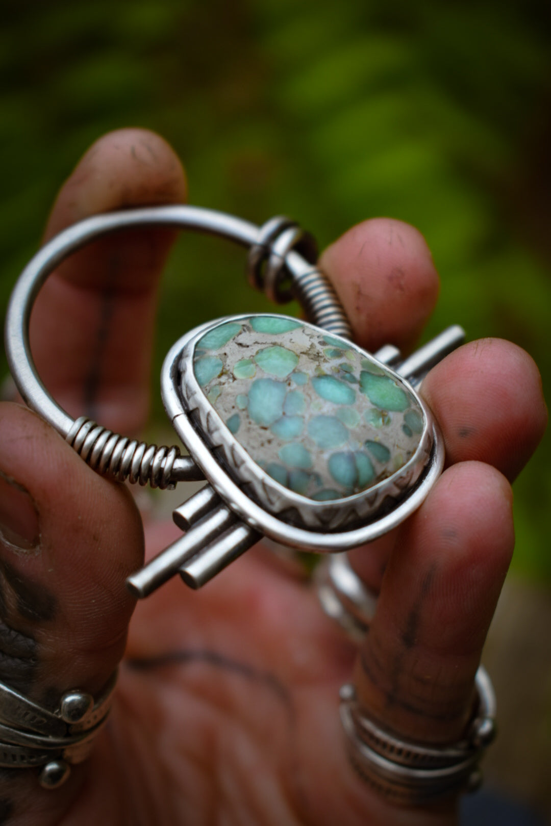 TRIBAL - Pendentif Variscite Desert Bloom