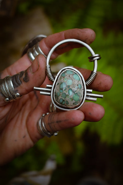 TRIBAL - Pendentif Variscite Desert Bloom