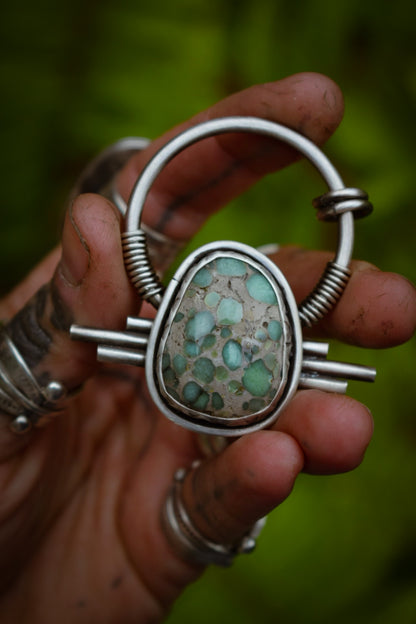 TRIBAL - Pendentif Variscite Desert Bloom