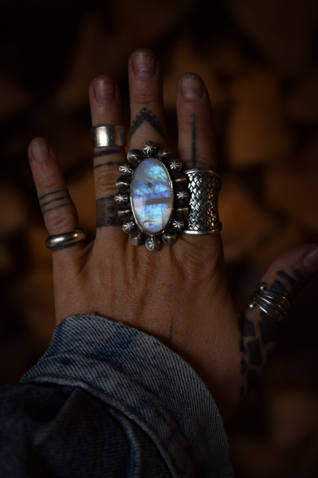 GLACIAL - Bague en Argent & Péristérite