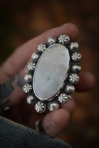 GLACIAL - Bague en Argent & Péristérite