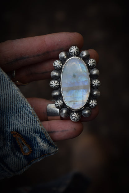 GLACIAL - Bague en Argent & Péristérite