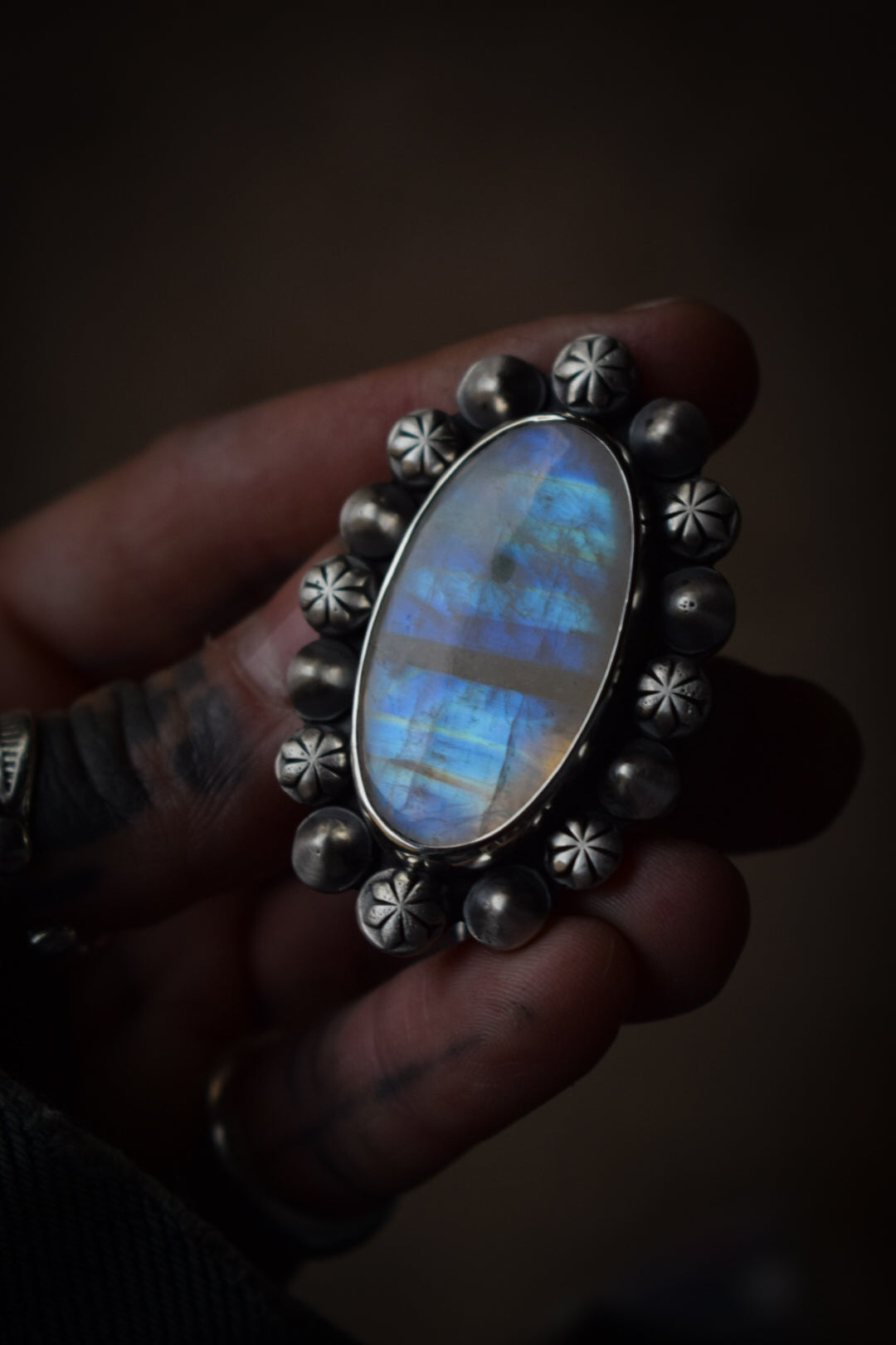 GLACIAL - Bague en Argent & Péristérite