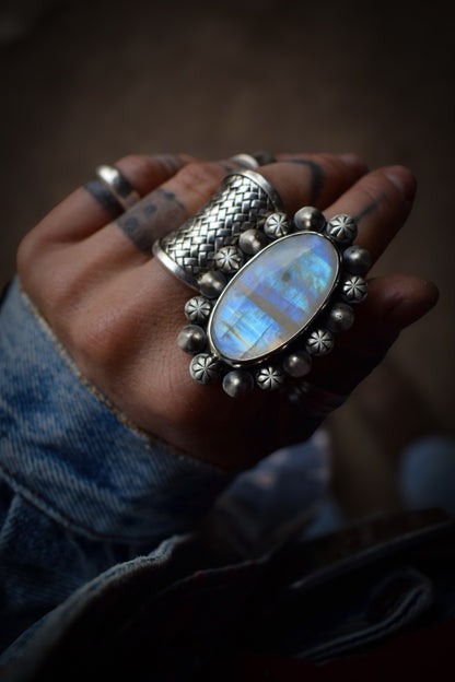 GLACIAL - Bague en Argent & Péristérite