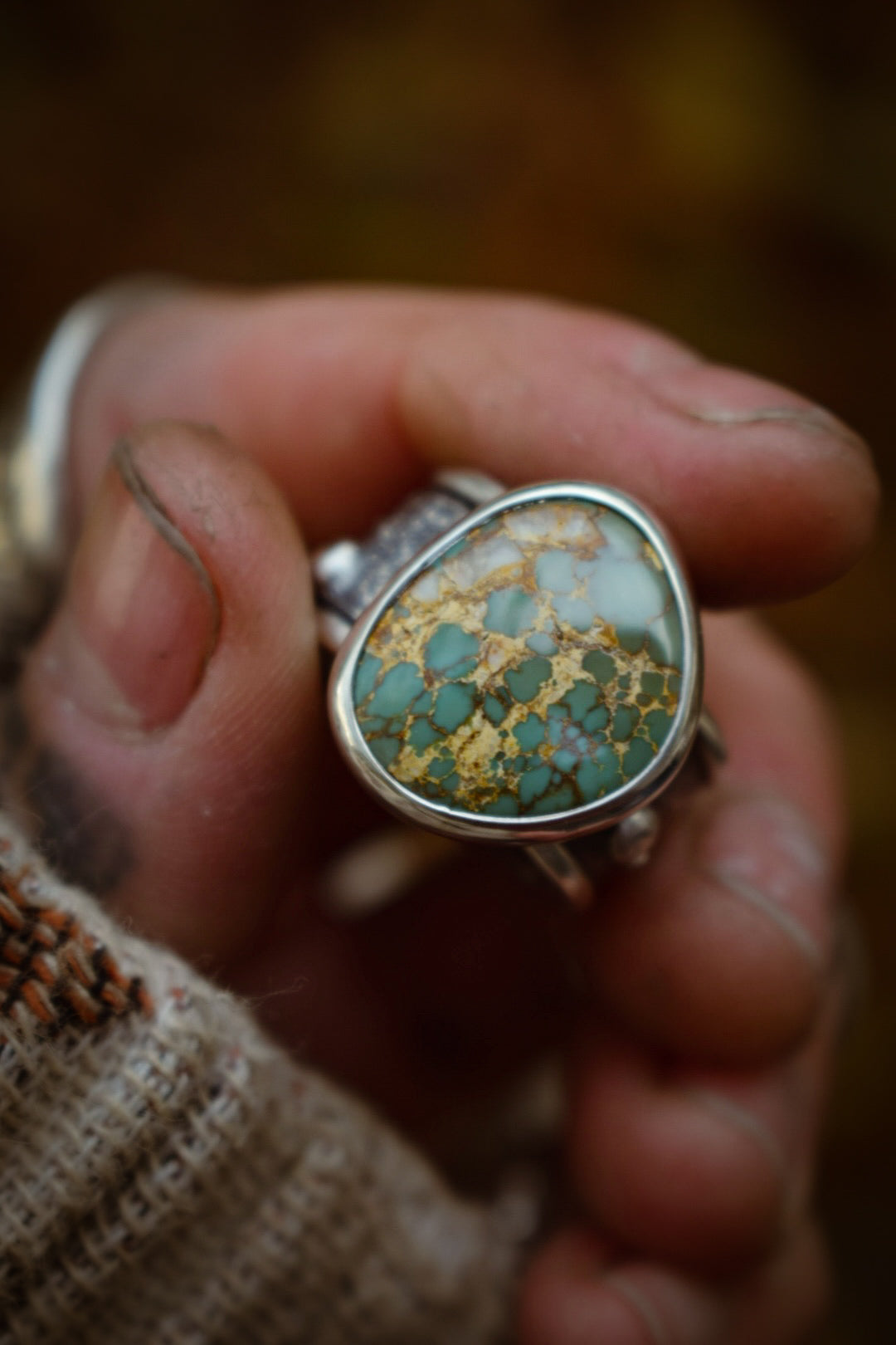 ROYSTON - Bague T56,5 en Argent & Turquoise Royston