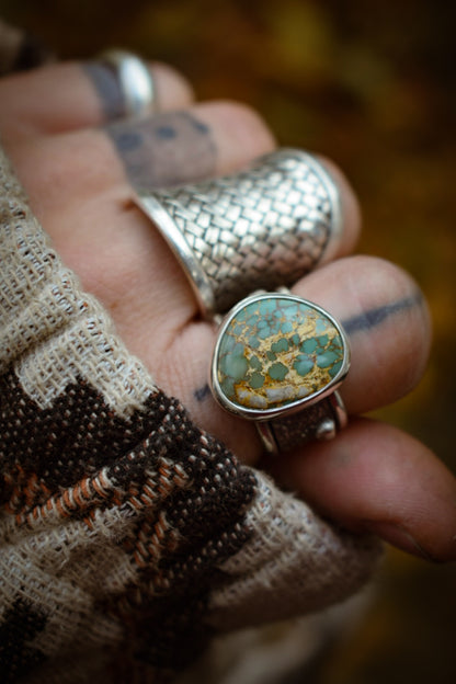 ROYSTON - Bague T56,5 en Argent & Turquoise Royston